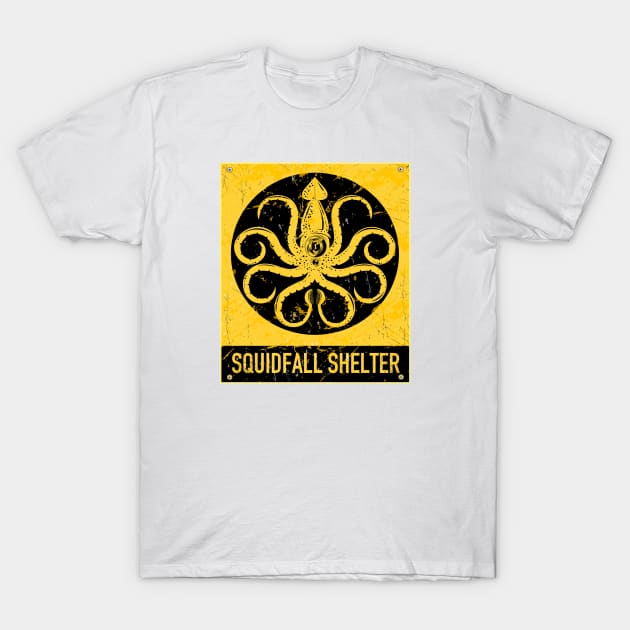 Squidfall Shelter T-Shirt by PalmGallery